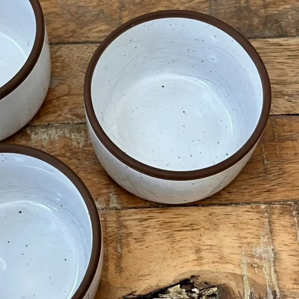 Mora Ceramic Ramekin Small Oven Safe Baking Dishes Cups 4oz Set of 3